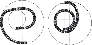 Cable carrier in rotary motion