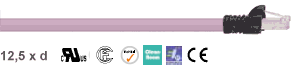 CAT5 Ethernet cable L/T angle