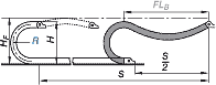 Unsupported cable carrier sag