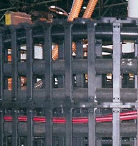 cable carriers hydraulic hoses