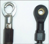 Steel and plastic rod end bearing test